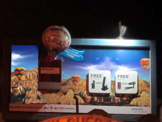 Philips cut-out billboard with 3D add-ons